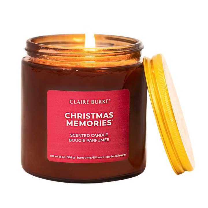 Christmas Memories Amber Candle for wholesale by Claire Burke