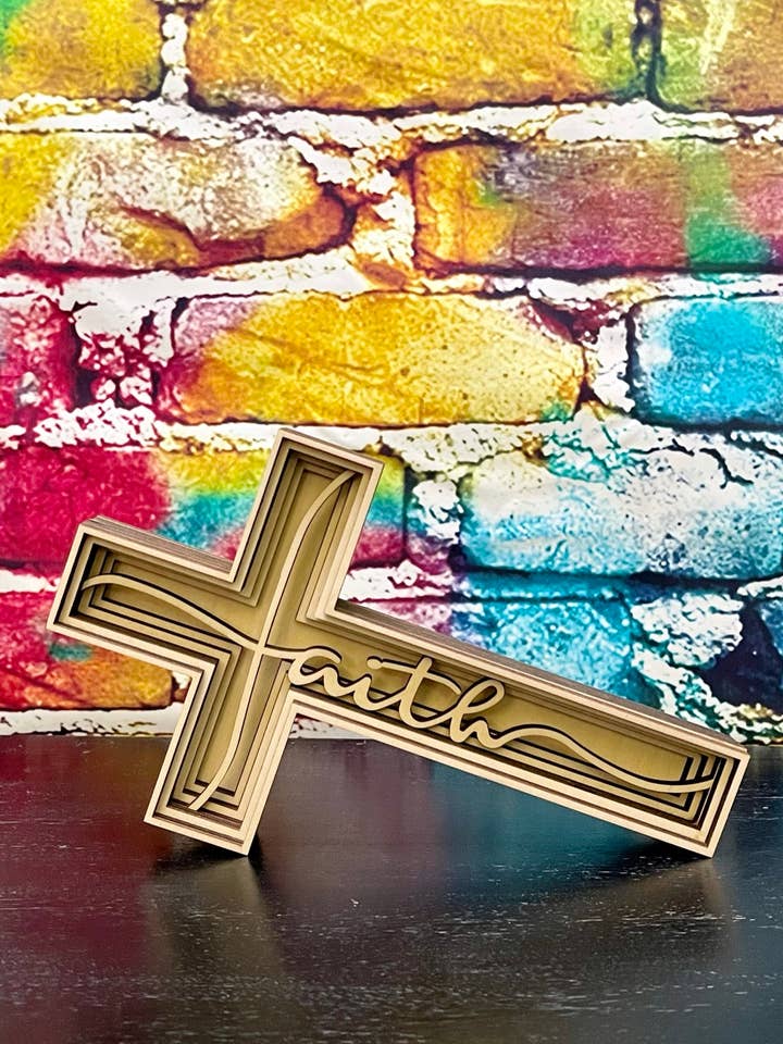 Croix de foi en mandala à 6 couches pour la vente par AMidSomersNap