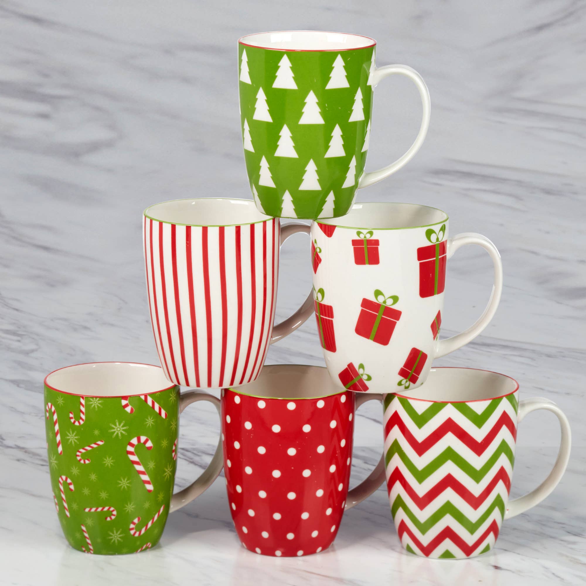 Certified International - Wholesale Coffee Mug - Holiday Fun Christmas Mug 14 oz. (6) asst.2