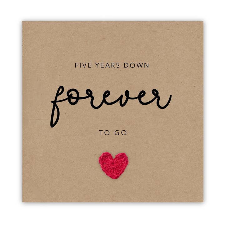 Cinquième et cinquième anniversaire de mariage : Simple, rustique, 5 ans pour la vente par Fifi's Handcrafted