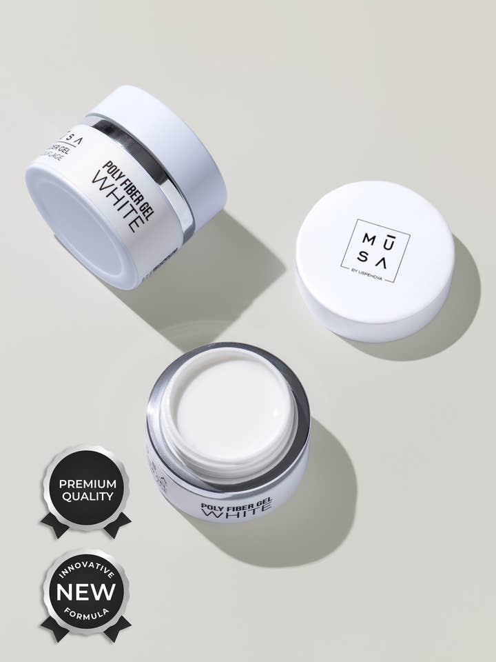 Gel Builder Poly Fiber® Gel Branco 50 ml por atacado de MUSA