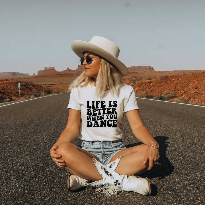 Life is Better When You Dance Graphic Tee for wholesale by Glittering South