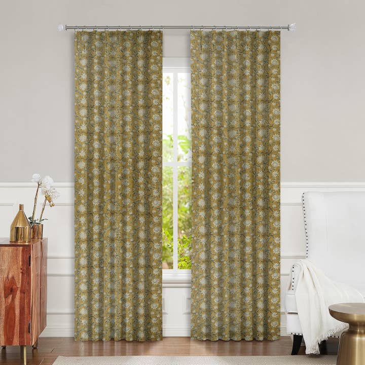 Traditionell blocktryck tjockt linne plisserat fönster - Aradhana för wholesale av Fabdivine