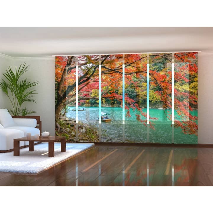 Ensemble de 6 tentes à panneaux en bois d'automne à Kyoto pour la vente par IlyDecor