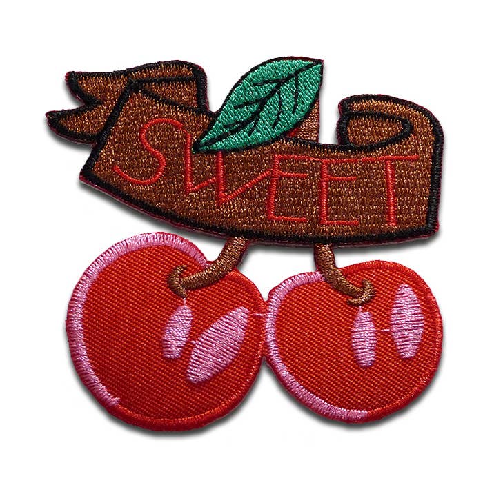 red Iron-on Patch - cherry sweet for wholesale on Faire0