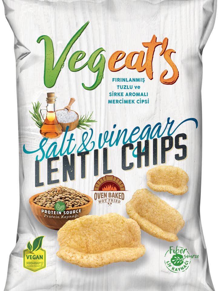 Vegeats Lentil Chips – Salt & Vinegar 50g | Oven-Baked for wholesale by Nova Brands