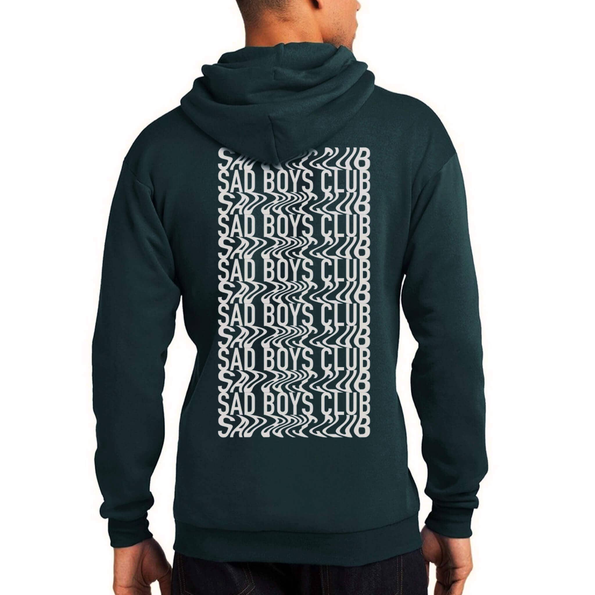Sad Sad Club - Wholesale Hoodie - Men's - Sad Boys Classic Midweight Hoodie | Forest Green1