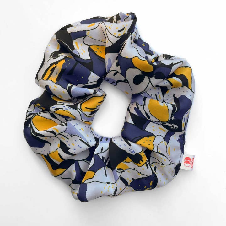 Large Silky Satin Scrunchie With Bulu Pattern for wholesale by OlaOla