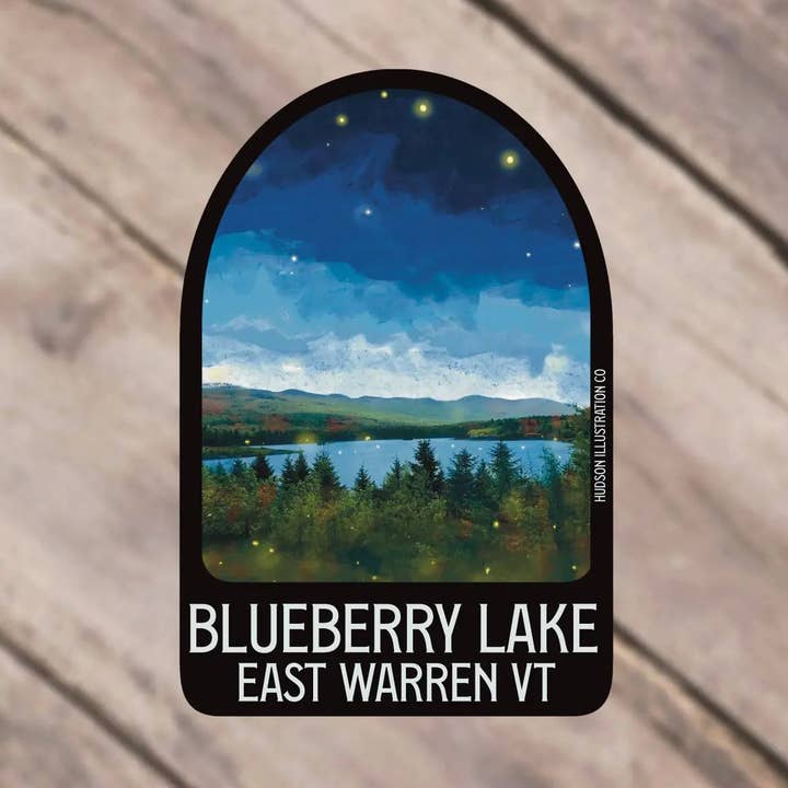 Blueberry Lake Warren Vermont Sticker/Magnet/Print/Postcard for wholesale by About Town Co