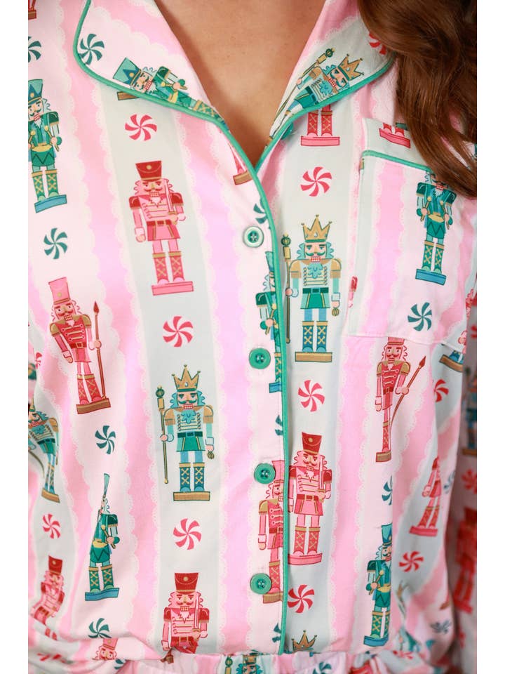 Pink Nutcracker Magic Ruffle Pajama Set for wholesale on Faire10