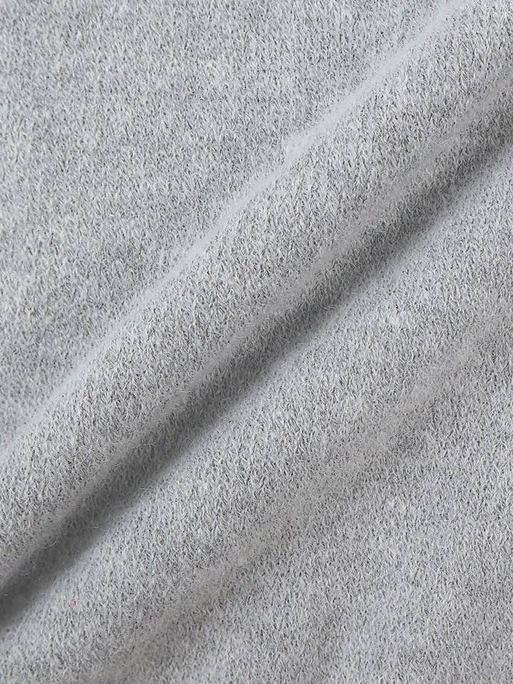 Grey Slouchy Teddy Bear Graphic Cozy Sweater for wholesale on Faire6