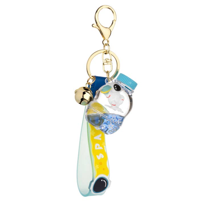 Llavero Sensorial de Efecto Líquido de Astronauta Espacial - Botella (12 unidades/caja) para venta al por mayor de Kawaii Slime Company