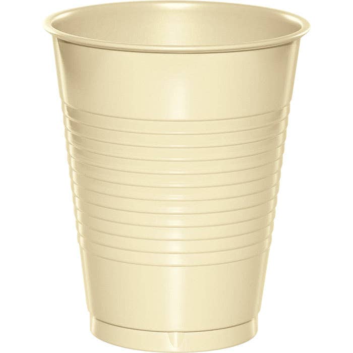 Bulk Ivory 16 oz Plastic Cups (240 per Case) for wholesale by Bulk Party Decor