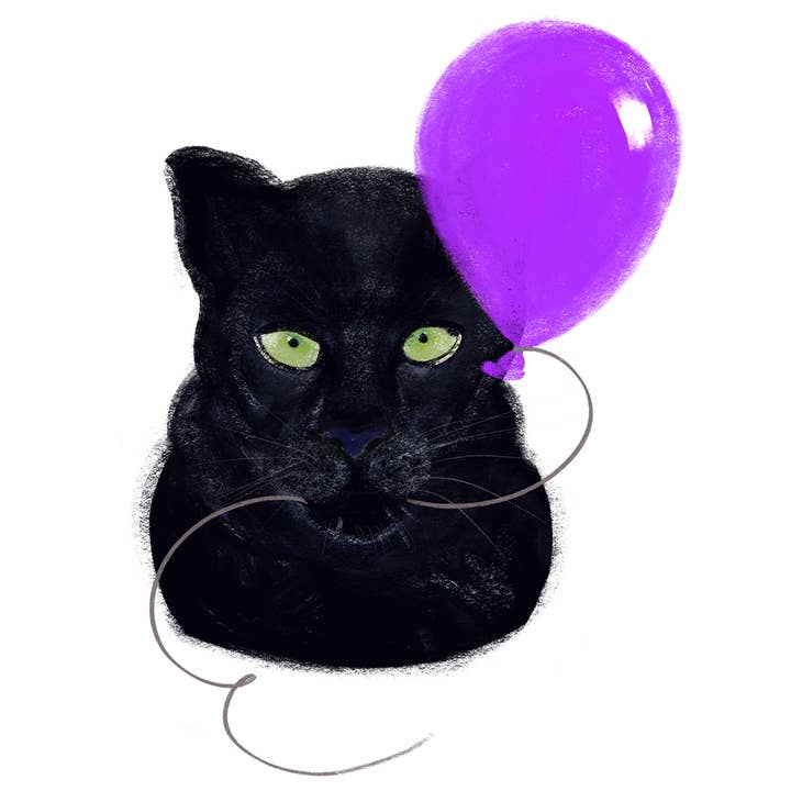 Black Panther op maat gemaakt briefpapier/weinig afval en handgemaakt voor wholesale door Gabriella Rizzo Studio