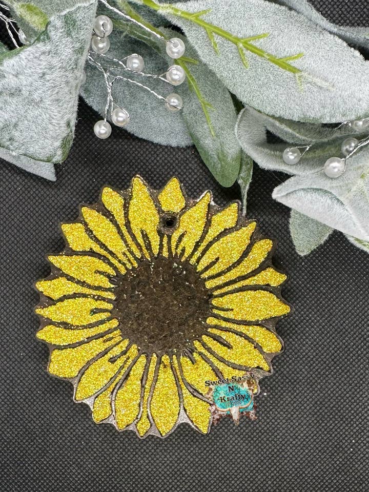 Sunflower Car Freshie for wholesale by Sweet Sassy N Krafty LLC