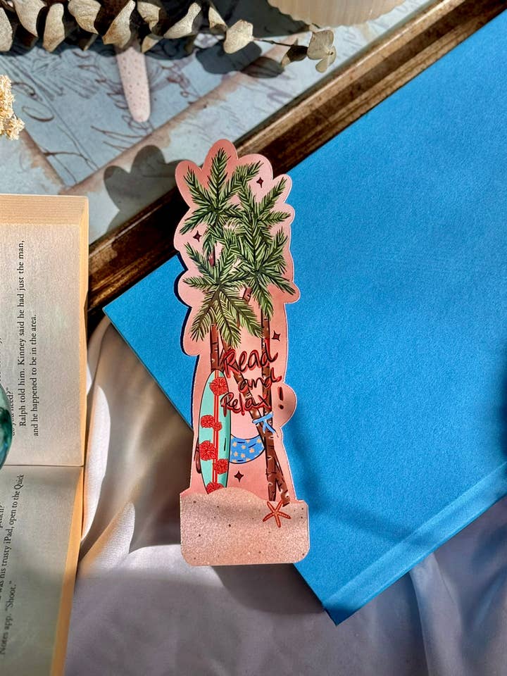 Read and Relax Palm Trees Bookmark for wholesale by Arts By BooksNMae