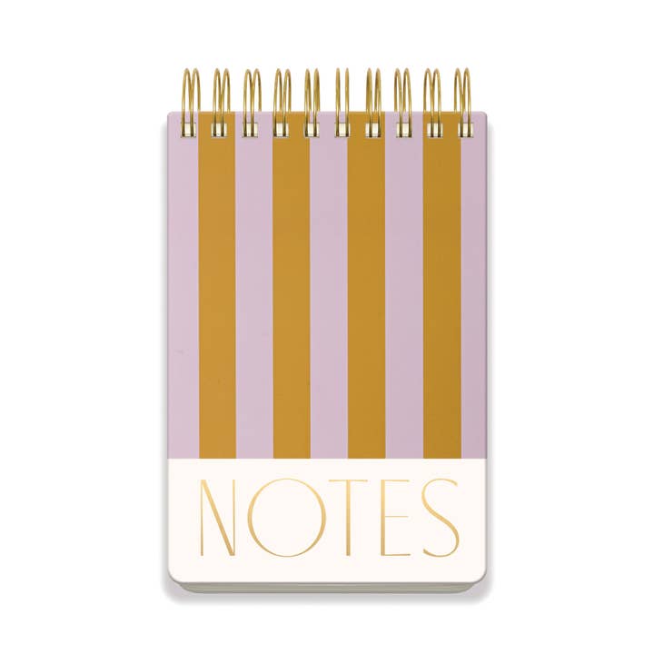 Designworks Collective – wholesale Notepad – Designworks Ink Large Chunky Notepad - Lilac + Ochre Stripes