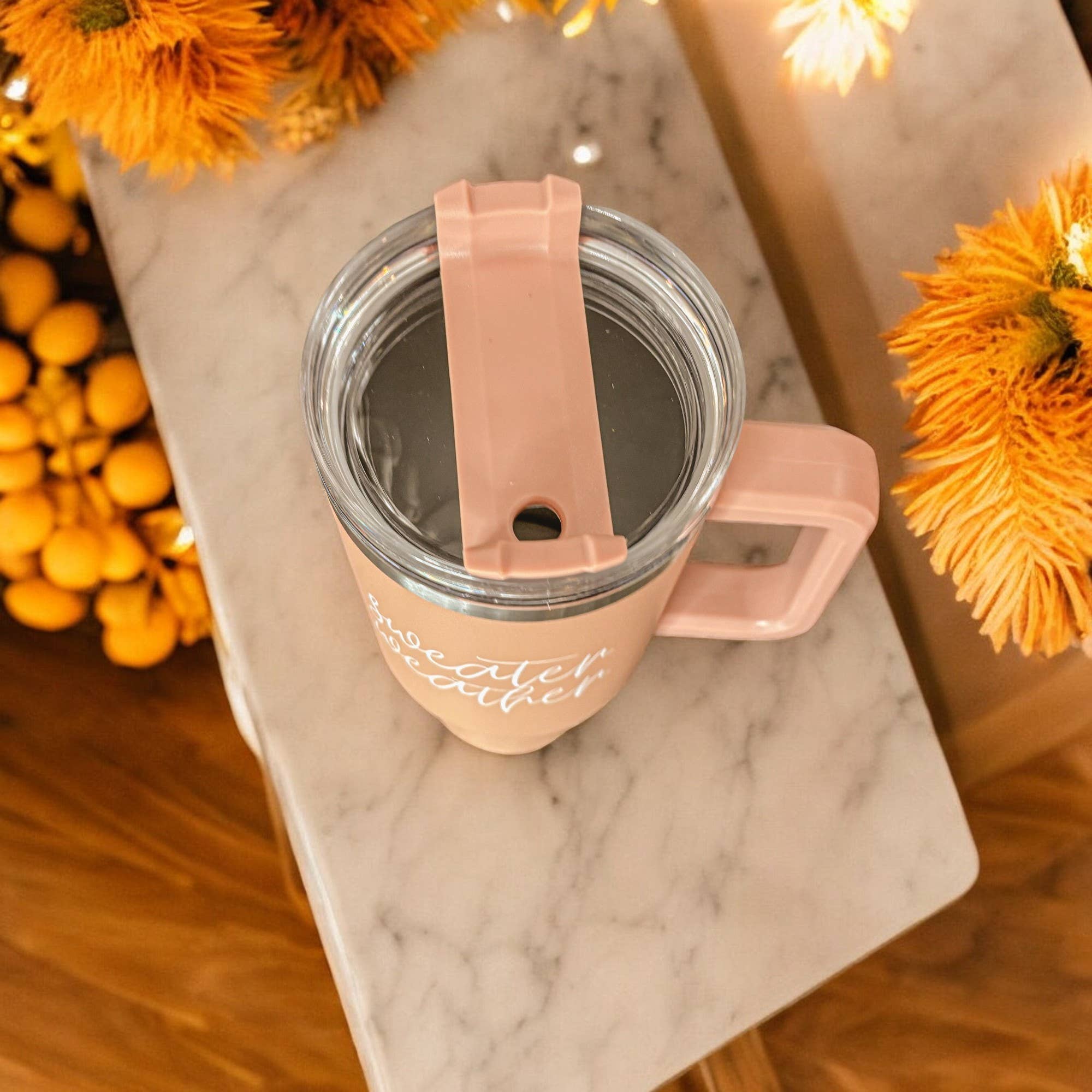 Gia Roma - Wholesale Insulated Mug/Tumbler - Sweater Weather Cream 40 oz Travel Tumbler, Fall Home & Gift58