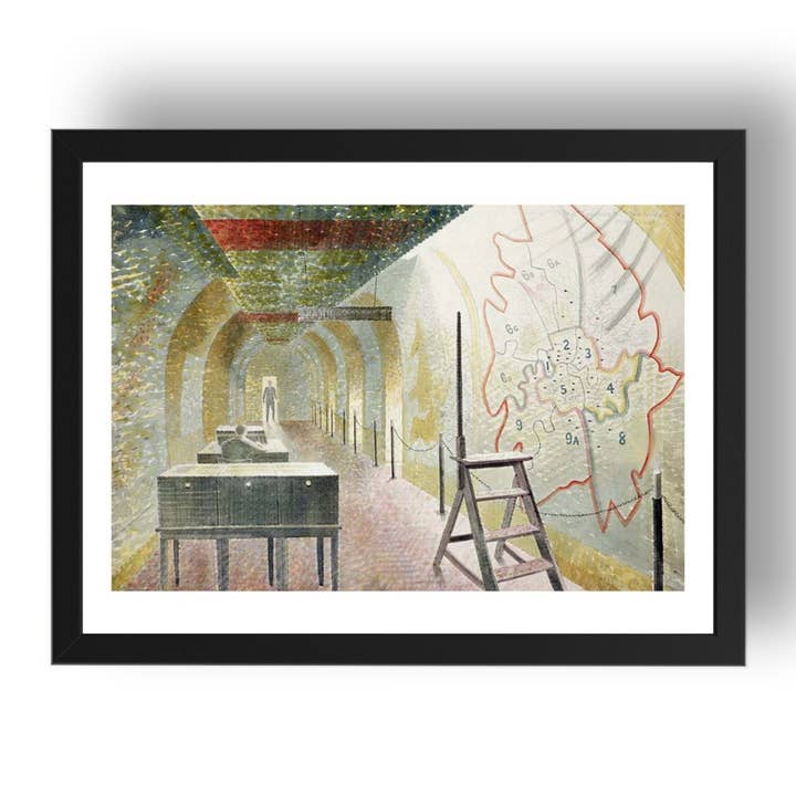 Karte Korridor von Eric Ravilious, 17x13" Rahmen für den Großhandel von PERIOD PRINTS
