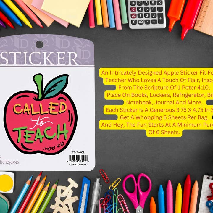 Dicksons - Wholesale Sticker - Sticker Called To Teach 1 Peter 4:102