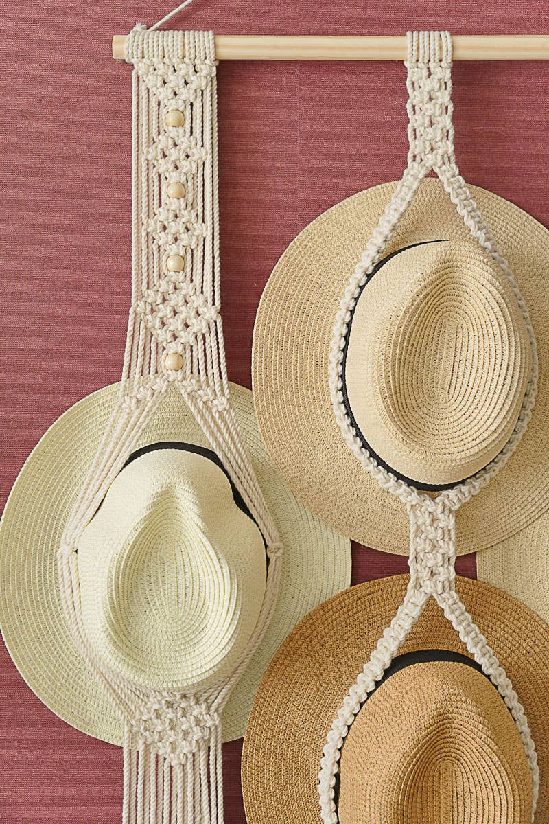 BeanDaikon - Wholesale Hat Rack - Macrame Hat Holder H394