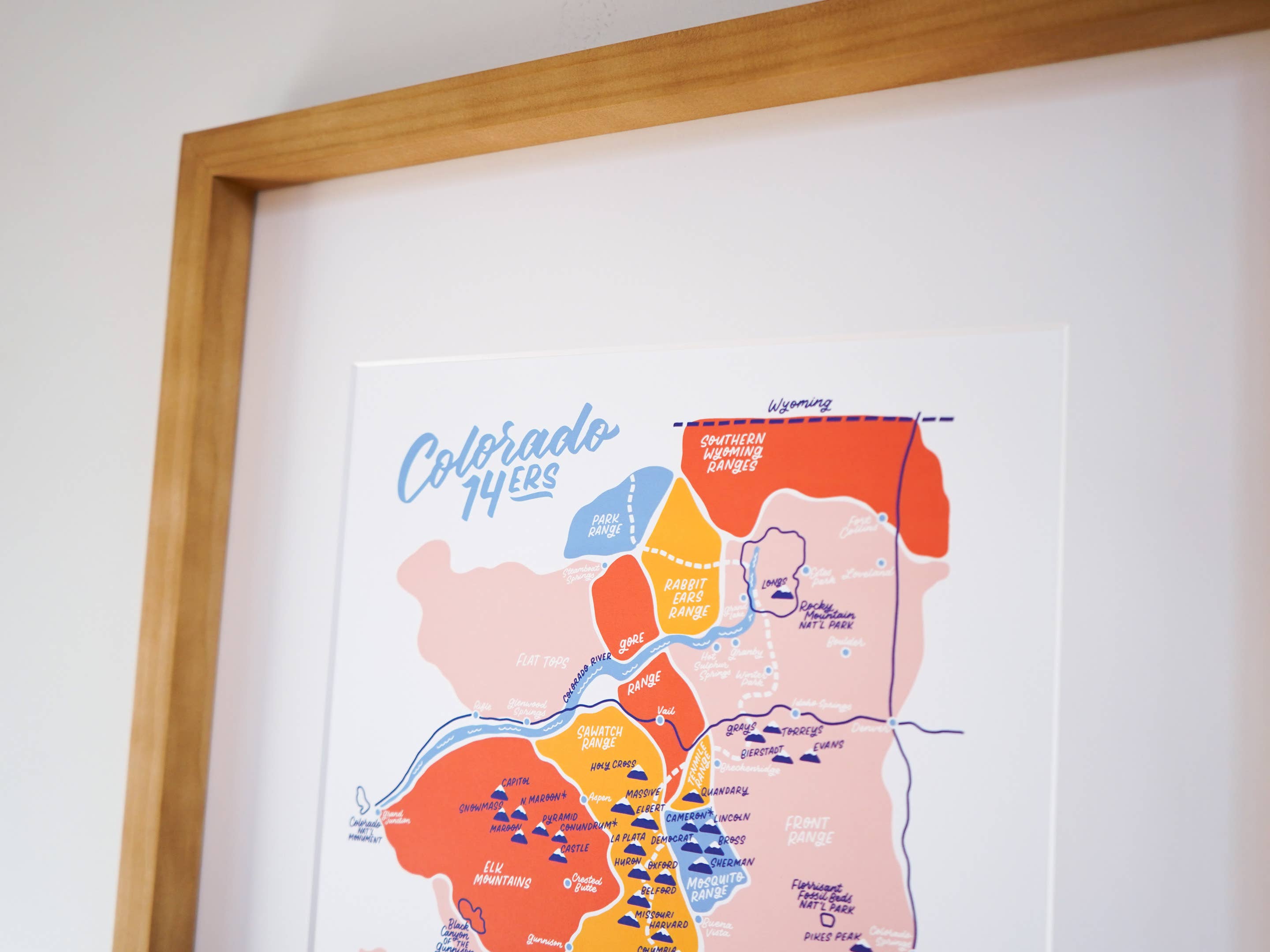 Little Known Goods - Wholesale Map - Colorado 14ers Map1