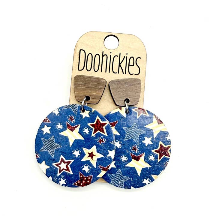 Doohickies - Wholesale Dangle Earrings - The Let Freedom Ring Piggyback Collection - Patriotic Dangle Earrings