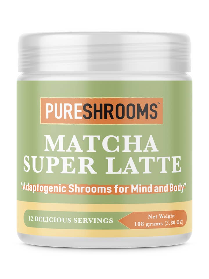 Matcha Super Latte | 108g | 12 Portions pour la vente par PureShrooms Inc.