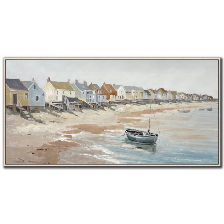 Coastal Village Canvas Wall Art for wholesale by Streamline Art