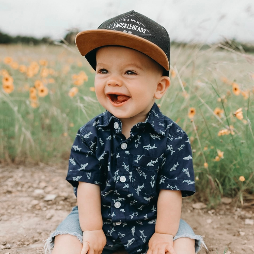 Black Hat for Infant | Eli Newborn Snapback Hats for wholesale on Faire1