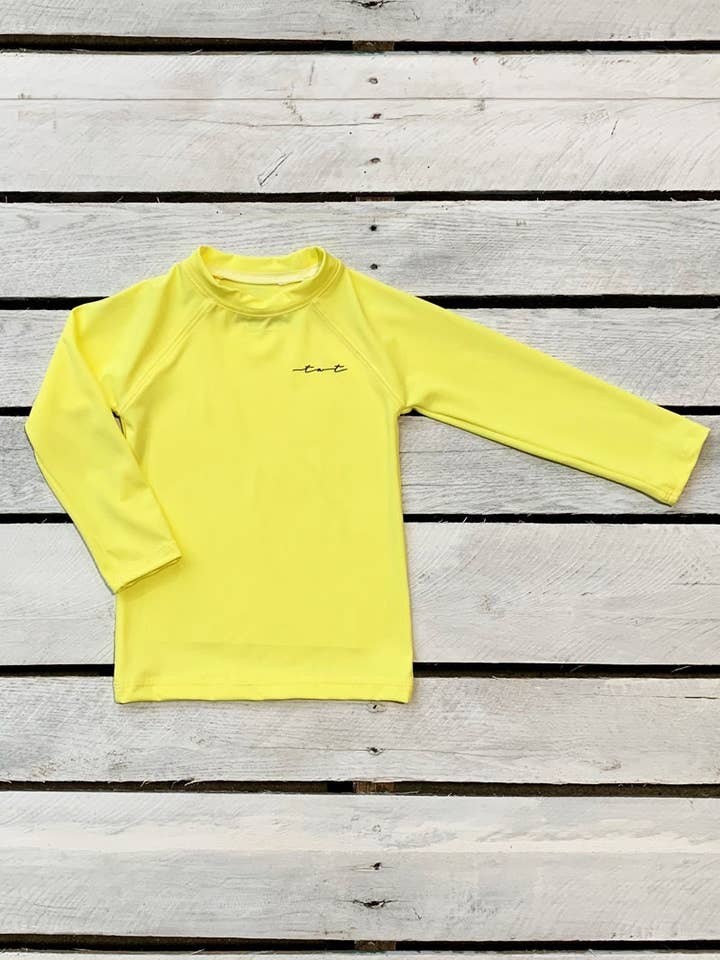 Yellow Long Sleeve Sun Shirt for wholesale by Tidewater Tots