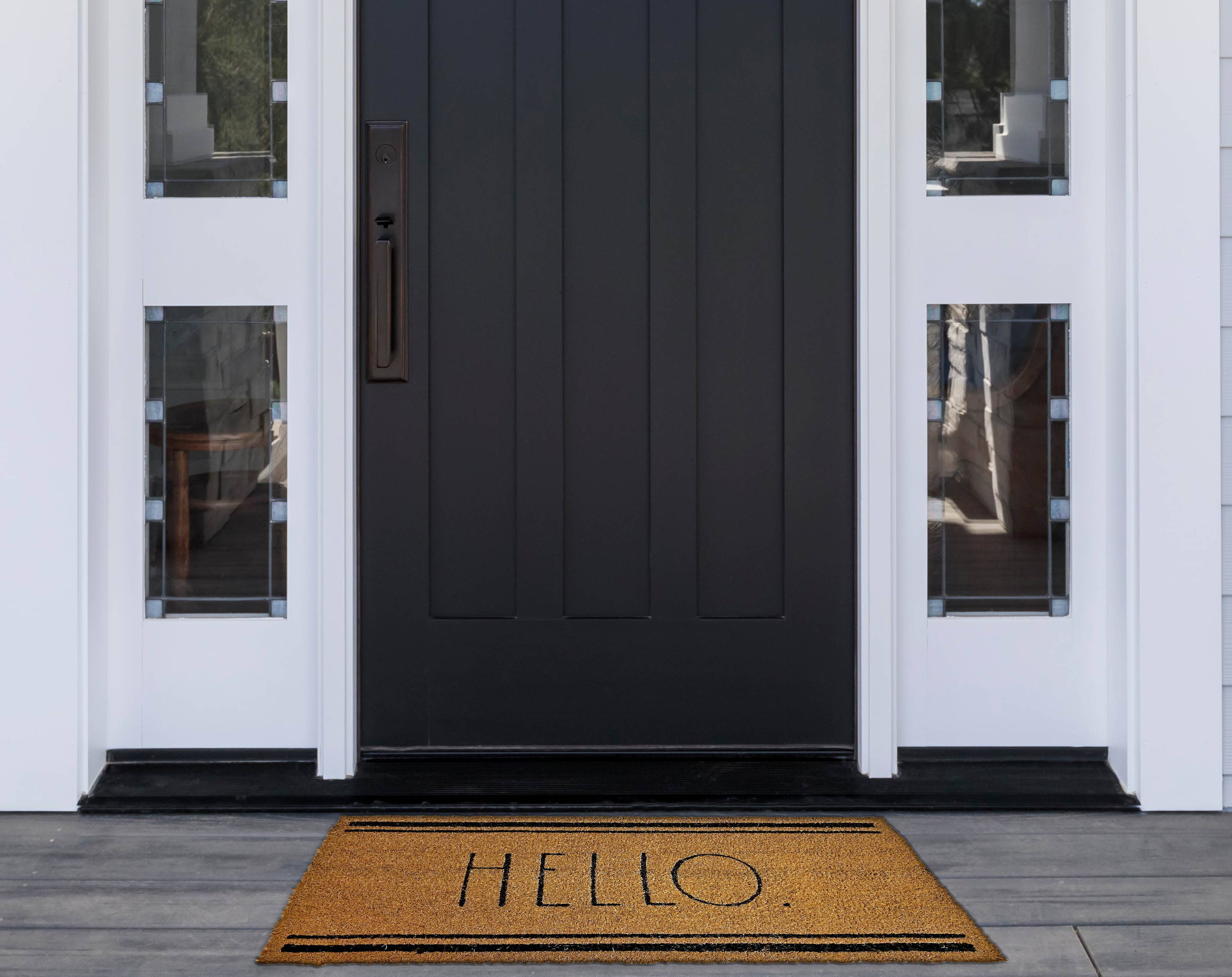 DesignStyles Home - Wholesale Door mat - Rae Dunn "Hello" Rubber Waterproof Doormat1