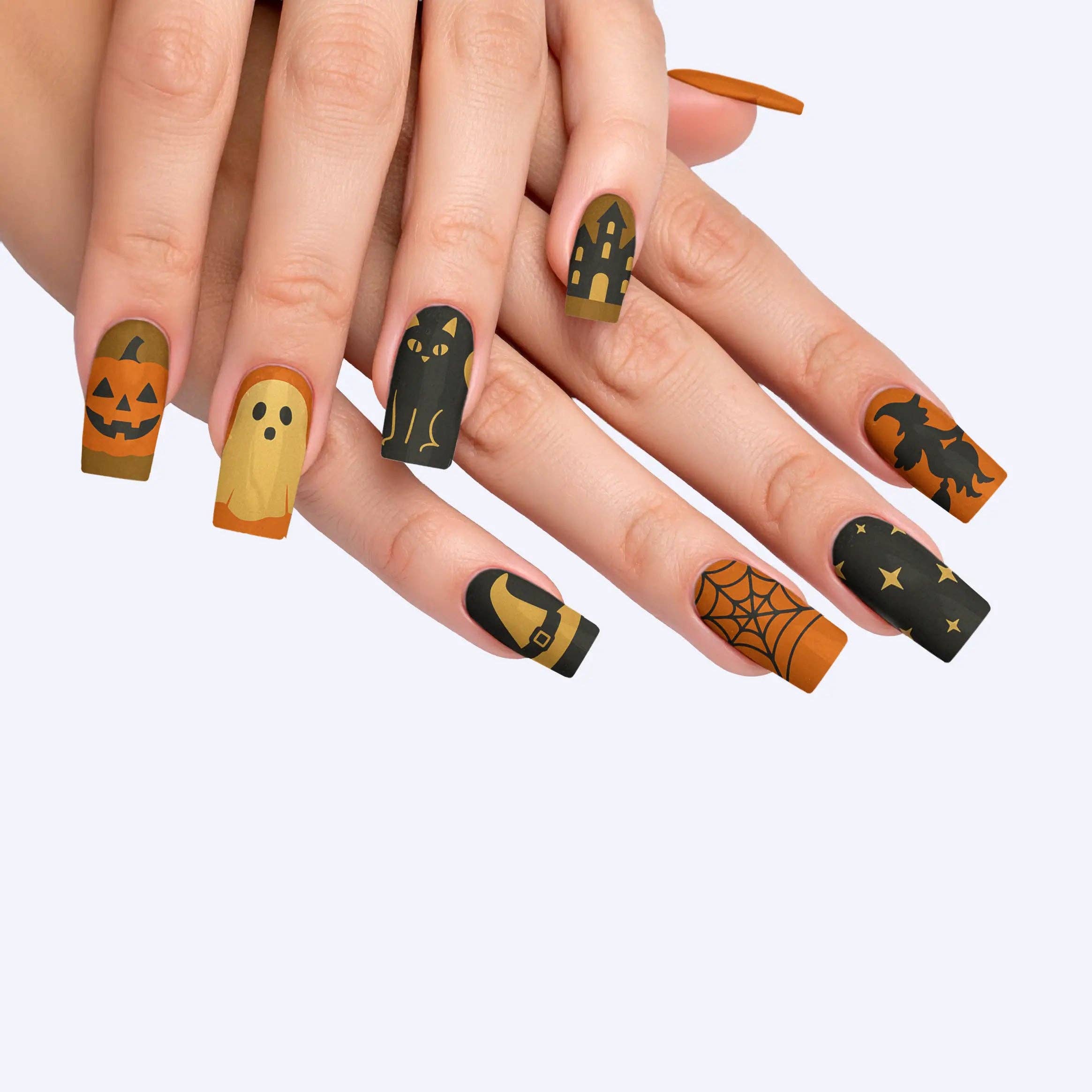 FYNE BODY - Wholesale Press-on/fake nails - Ghoul's Gold Glamour Halloween Press-On Nails24
