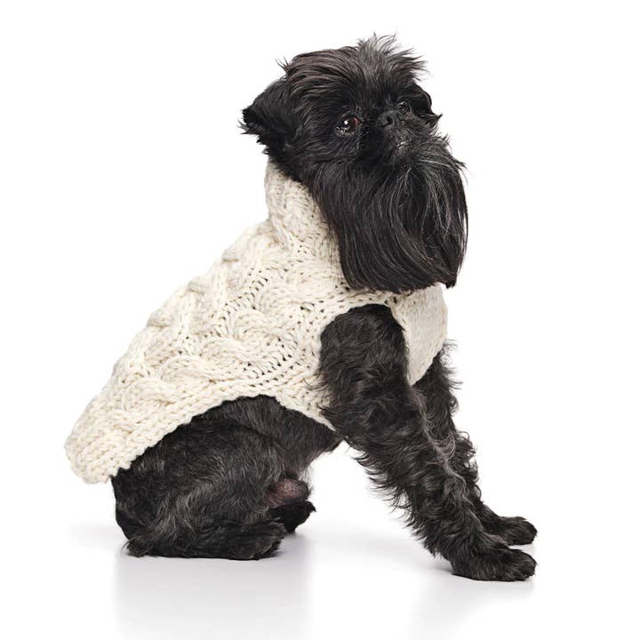 LoveThyBeast - Wholesale Pet Sweater - Dog - Cable Knit Sweater - Ivory