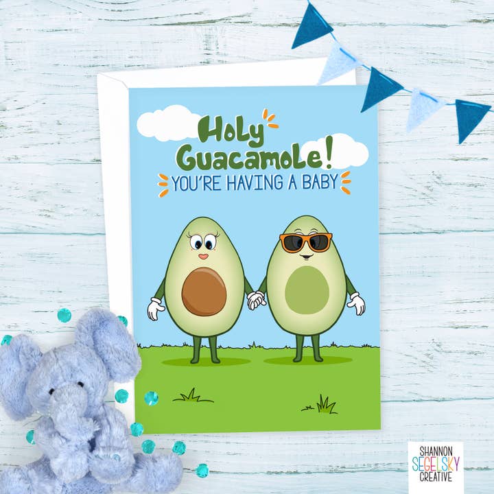 Shannon Segelsky Creative - Wholesale Baby Card - Holy Guacamole! You're Having a Baby - Baby Shower Card1