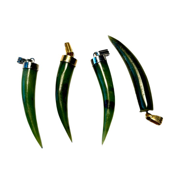 Vintage Jade Claw Pendants - Set of 4 | 1.5" for wholesale by Whitestone Jewelry Co.