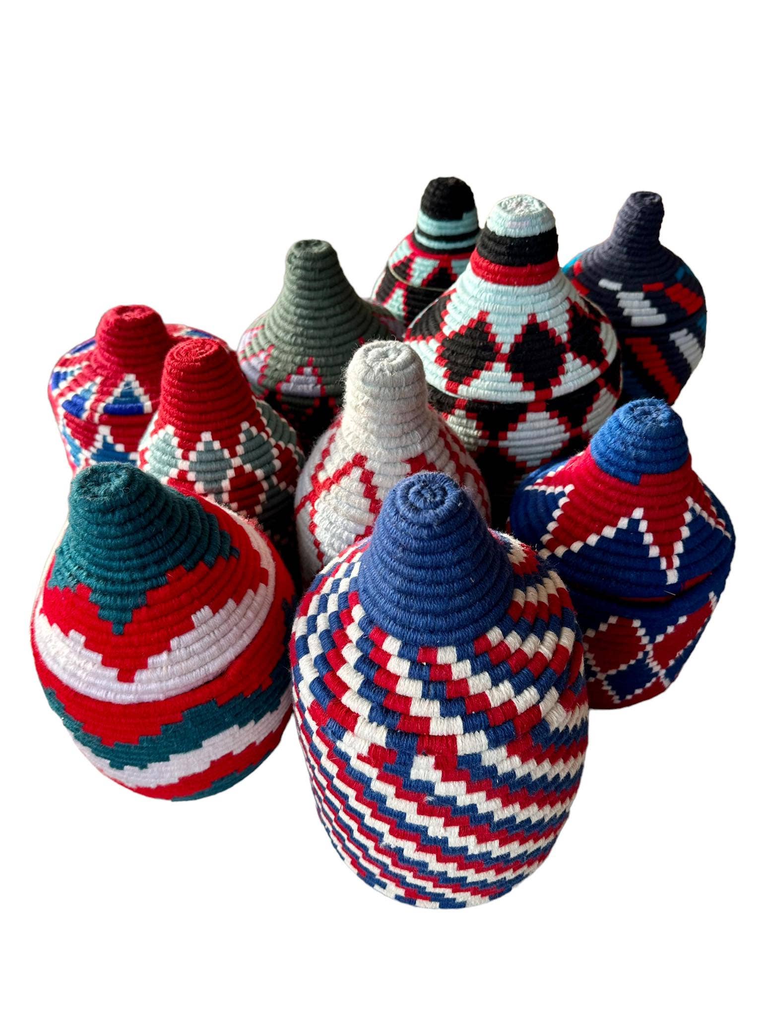 SOUK in the CITY - Wholesale Basket - Set of 5 Berber Baskets (fixed color mixes)14