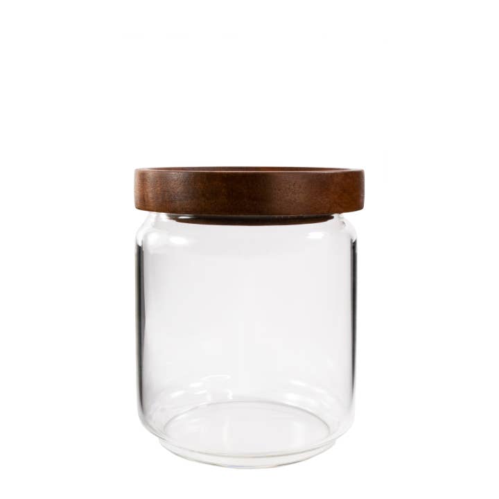 KITCHEN BASICS Canister Borosilicate/Acacia Lid 13oz for wholesale by Port-Style Enterprises Inc.