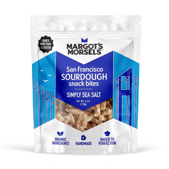 Simply Sea Salt Sourdough Snack Bites for wholesale by Margot's Morsels