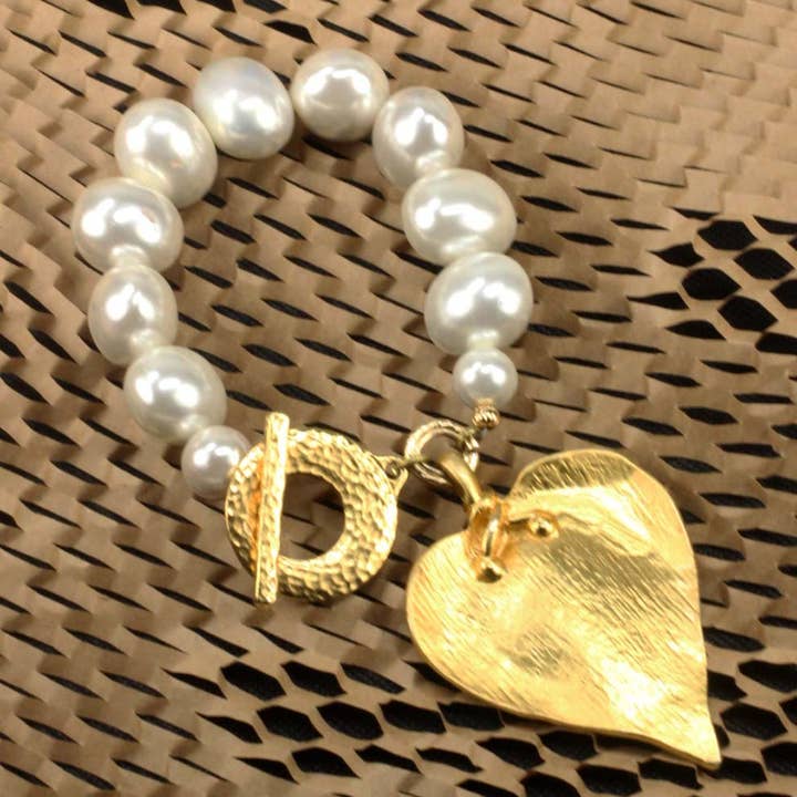 Aclue! Jewelry by Celest Anderson - Wholesale Charm/Dangle Bracelet - Mitza Gold Heart Bracelet4