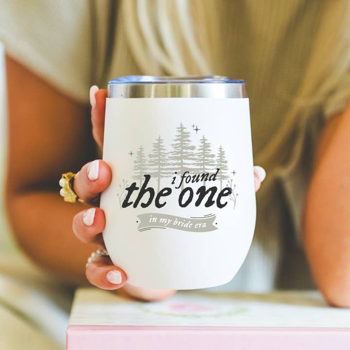 CrescentCatCo - Wholesale Insulated Mug/Tumbler - I found the 1 Folklore Era | Bridal Wine tumbler | Gift for Brides | Swift Fan Wedding | Taylor Wine Glass