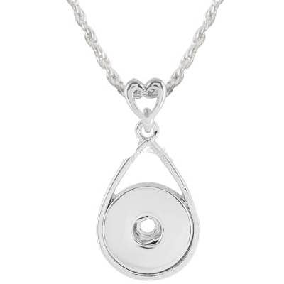 Heart Pendant - Heart Drop Necklace - Snap Jewelry for wholesale by Say It in A Snap Jewelry