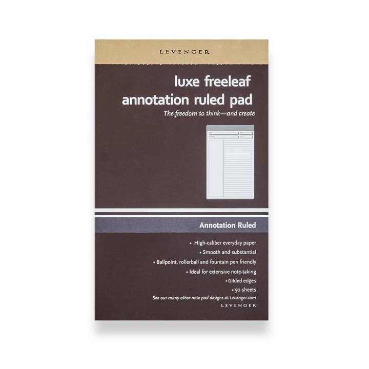 Levenger - Wholesale Notepad - Freeleaf Luxe Annotation Ruled Pads (set of 5)1