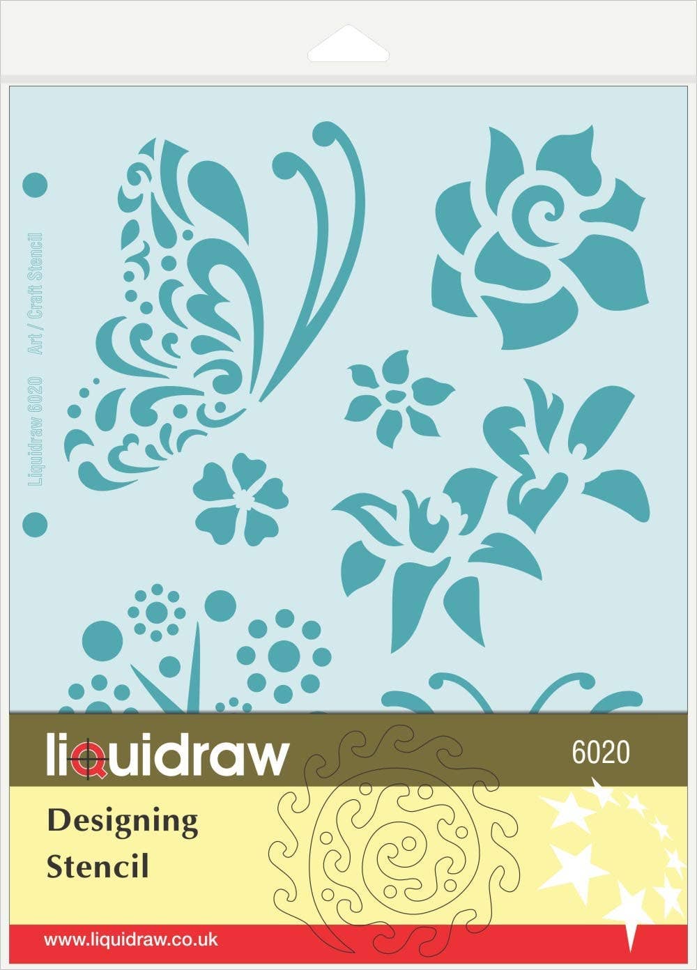 Liquidraw - Vente Pochoir - Pochoirs de conception Liquidraw pour l'artisanat, la peinture de meubles, le dessin, les gâteaux, les lettres, les chiffres, la fabrication de cartes, la décoration de Noël, le verre, les fleurs, le bois, les invitations de mariage, le scrapbooking, les journaux modèles réutilisables avec formes et motifs.0