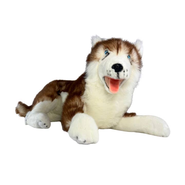 Escarlata - Husky - 62 cm tumbado, rojo para venta al por mayor de Bocchetta Plush Toys