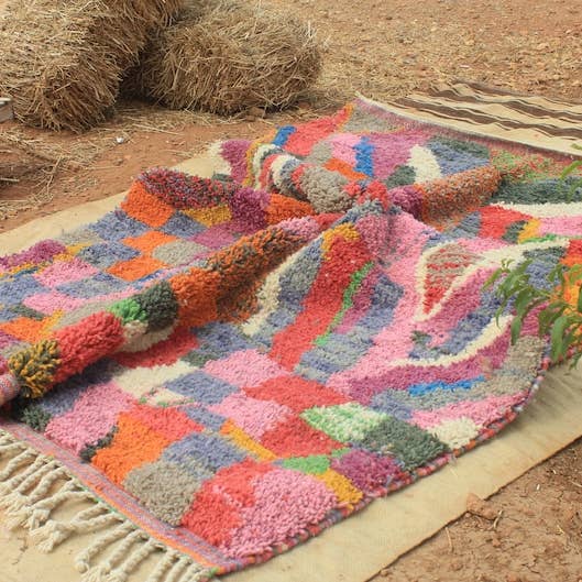 BohoVibeCraft - Wholesale Area Rug - Handmade moroccan rugs, geometric colorful rug, Berber carpe