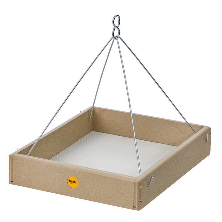 Hanging Platform Bird Feeder in Taupe Recycled Plastic Large for wholesale by Birds Choice