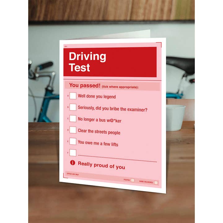 Brainbox Candy - Wholesale Everyday greeting card - Sale Funny Driving Test Card1