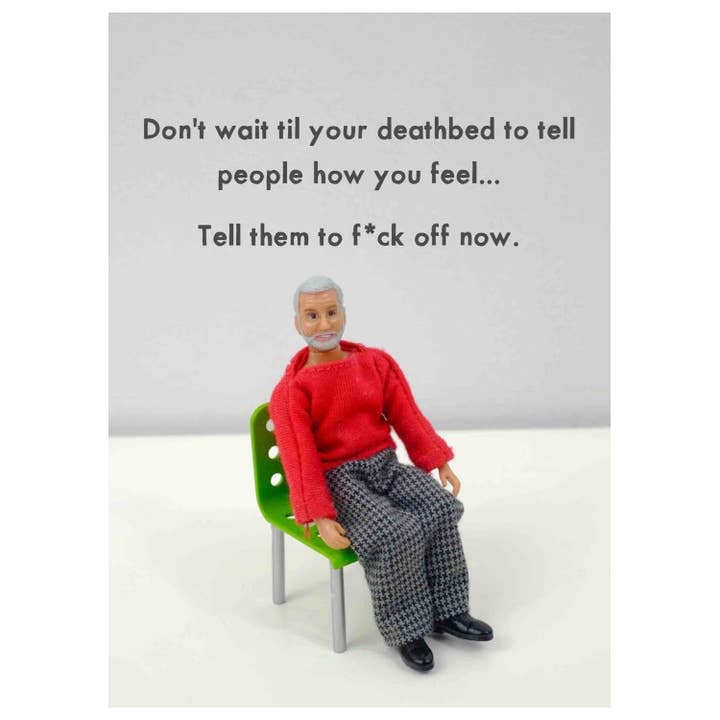 Deathbed | Everyday Greeting Card | Funny for wholesale by Bold & Bright