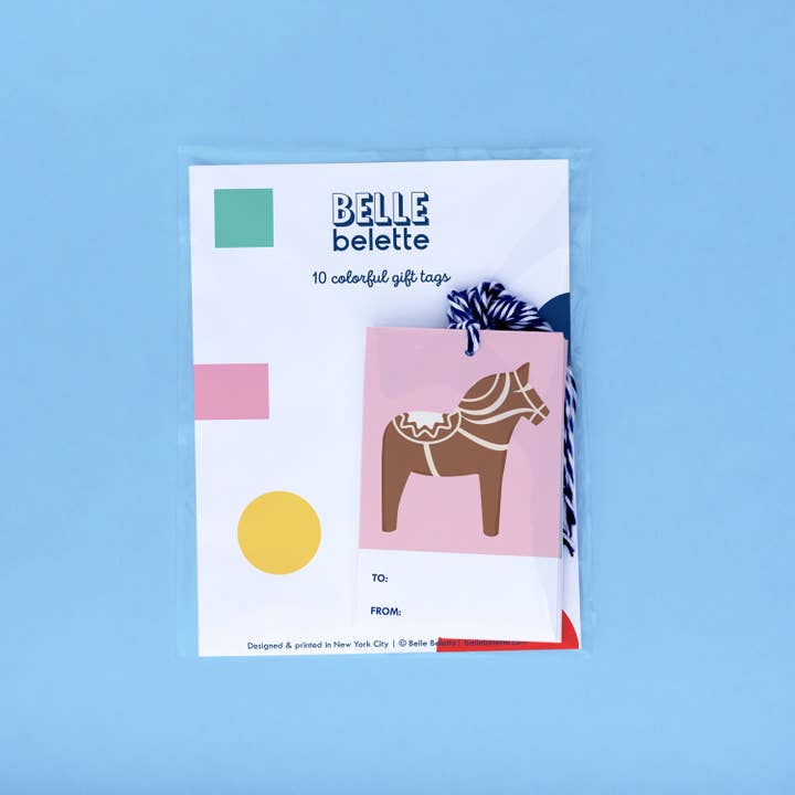 Belle Belette - Wholesale Gift Tag - Scandinavian Holiday Gift tags - set of 102